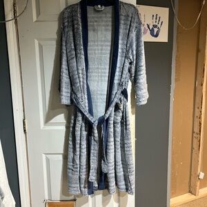 Cozy Blue and Gray Robe